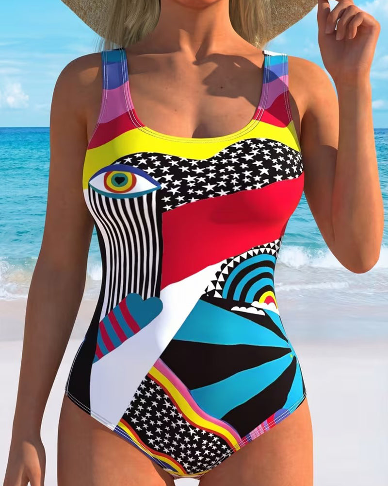 Star-Print One-Piece Swimsuit