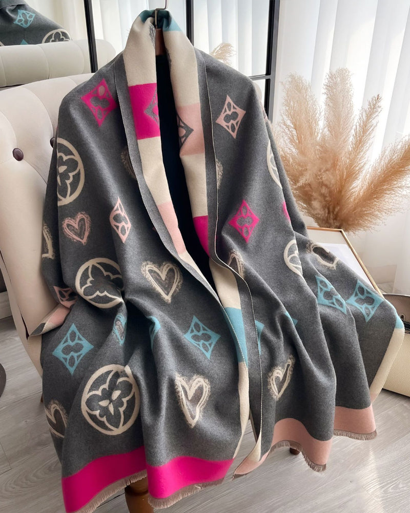 Heart Geometric Fashion Warm Scarf