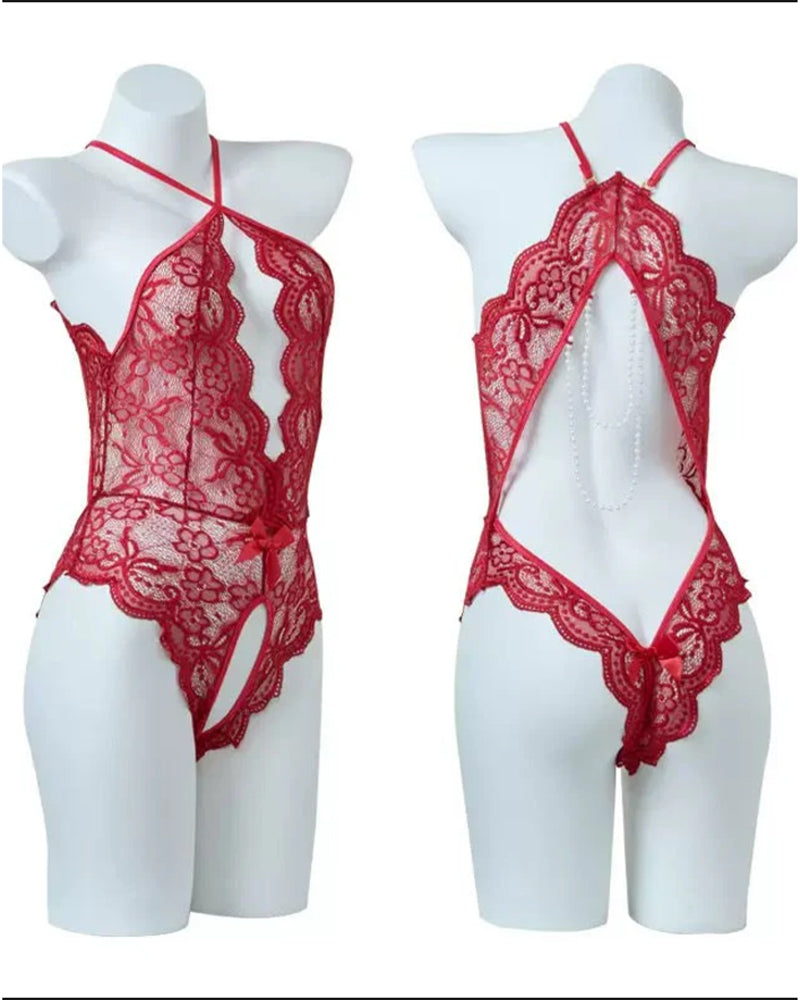 Lace Backless One-Piece Lingerie