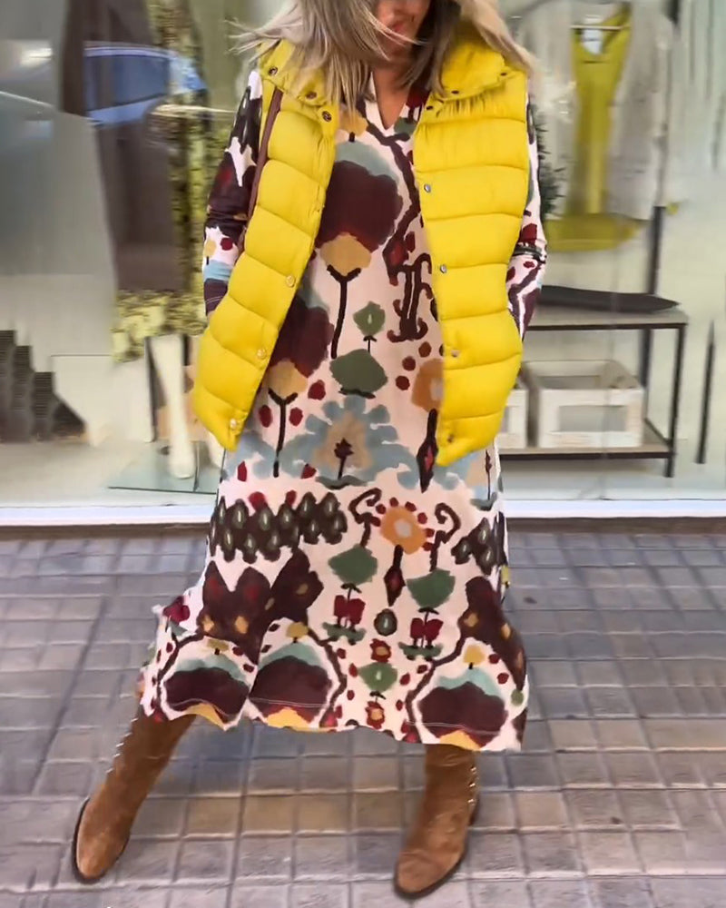 Elegant high-end long-sleeved dress