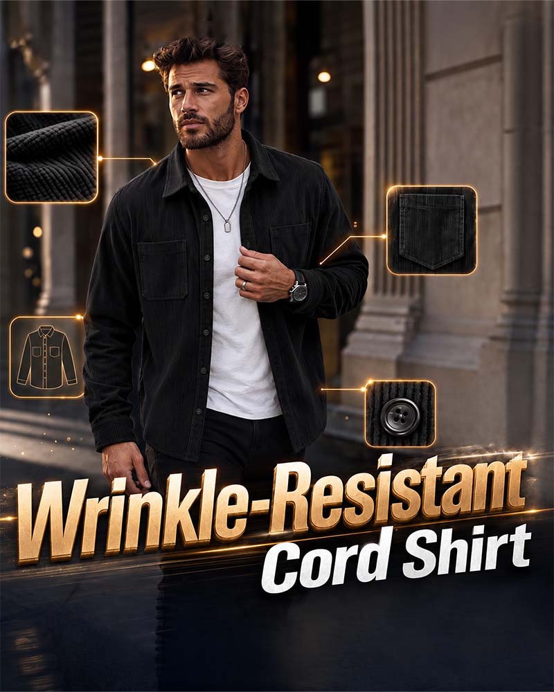 👔Men's Casual Corduroy Shirt Jacket – Classic Texture Meets Everyday Comfort