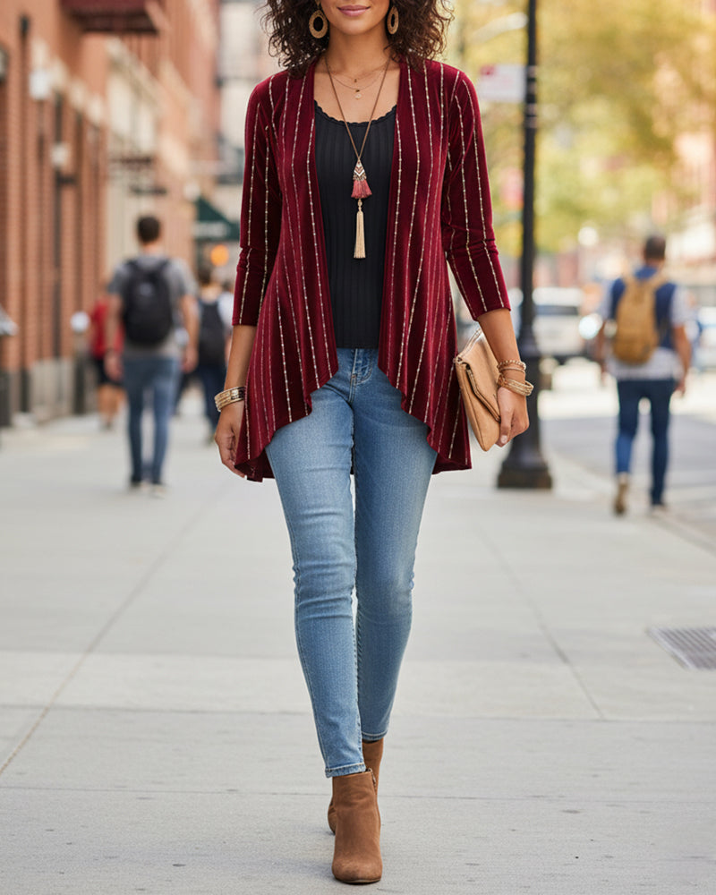 Contrast Color Stitching Fake Two-Piece Top