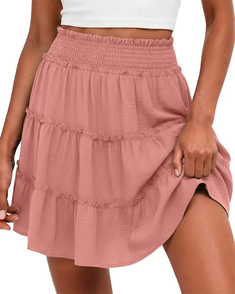 Elastic-Waist Bottoms with Built-in Shorts