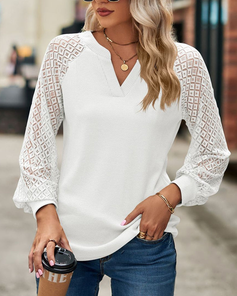 Elegant Lace Long Sleeve Top