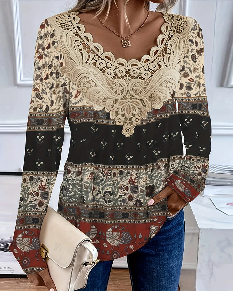 Retro Fashion Casual Printed T-shirt