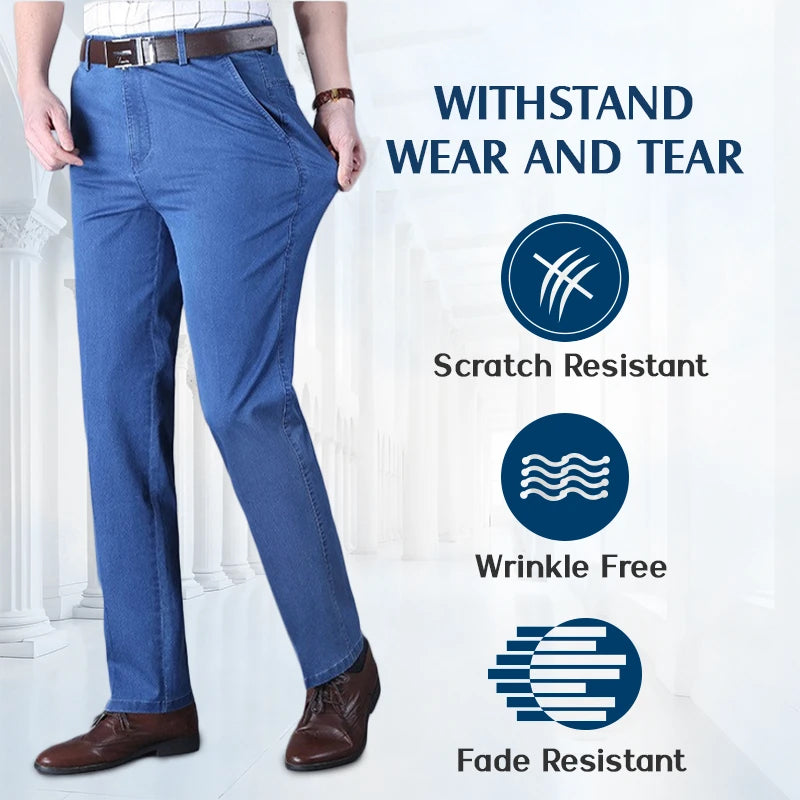 Men's Classic Straight Fit Stretch Jeans