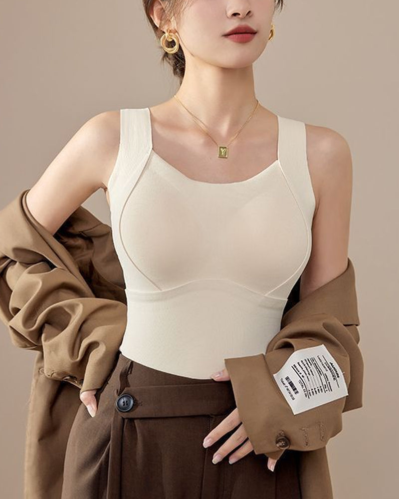 Women's Thermal Tank Tops With Built-in Bra