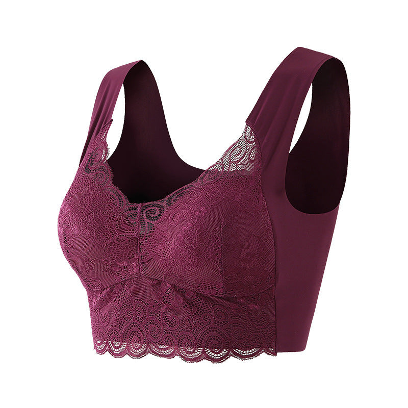 Seamless Push Up Wireless Lace Bra
