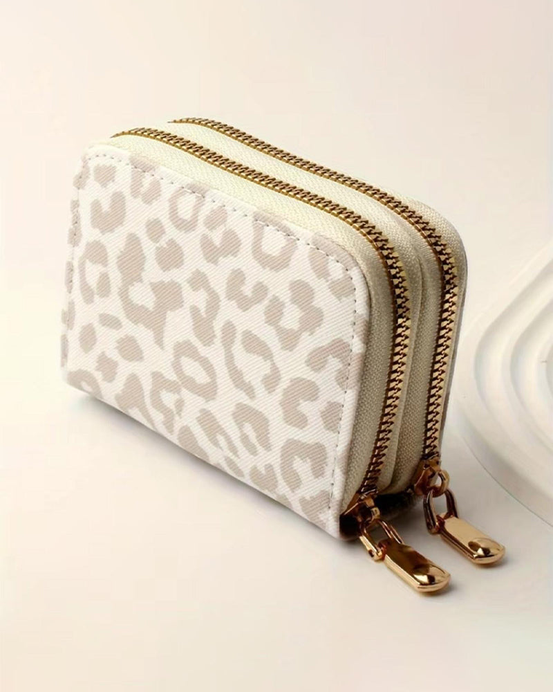Rfid Blocking Card Holder Double Zipper Wallet