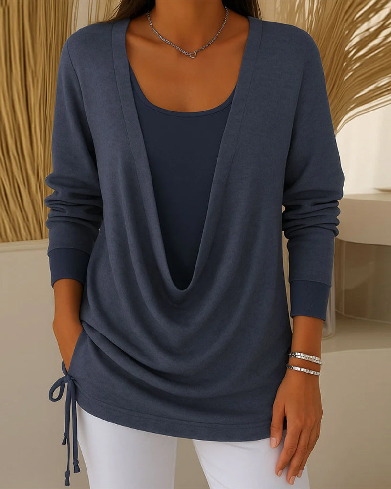 Fake Two-Piece Fashion Tops