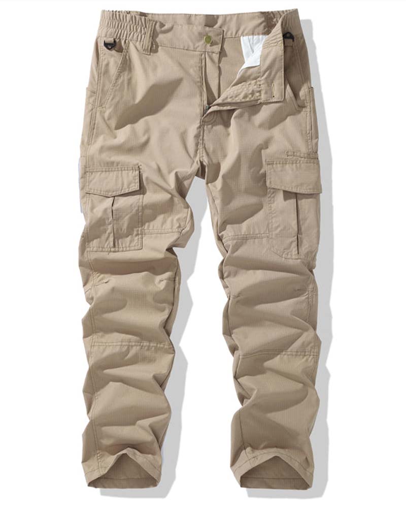 Elastic Waist Double Pocket Cargo Pants