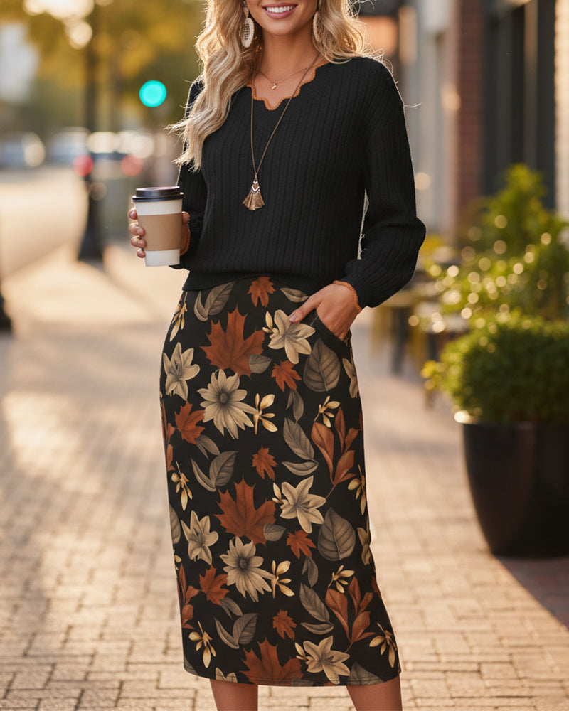 Printed Fashionable Commuter Set