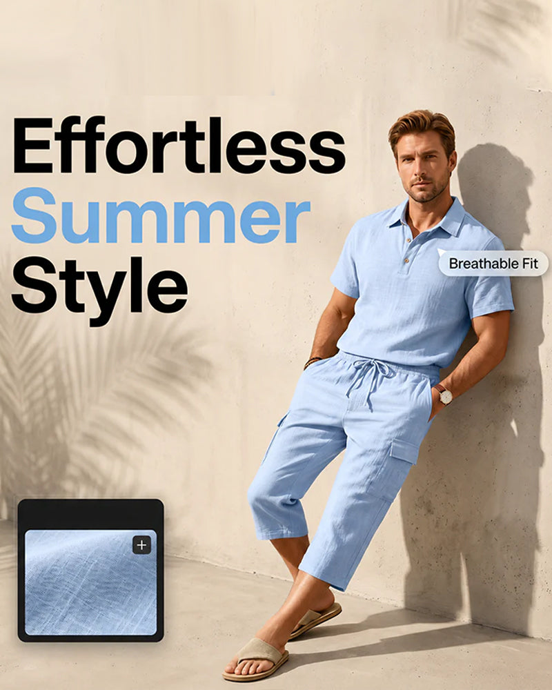 Polo Top Capri Pants Set