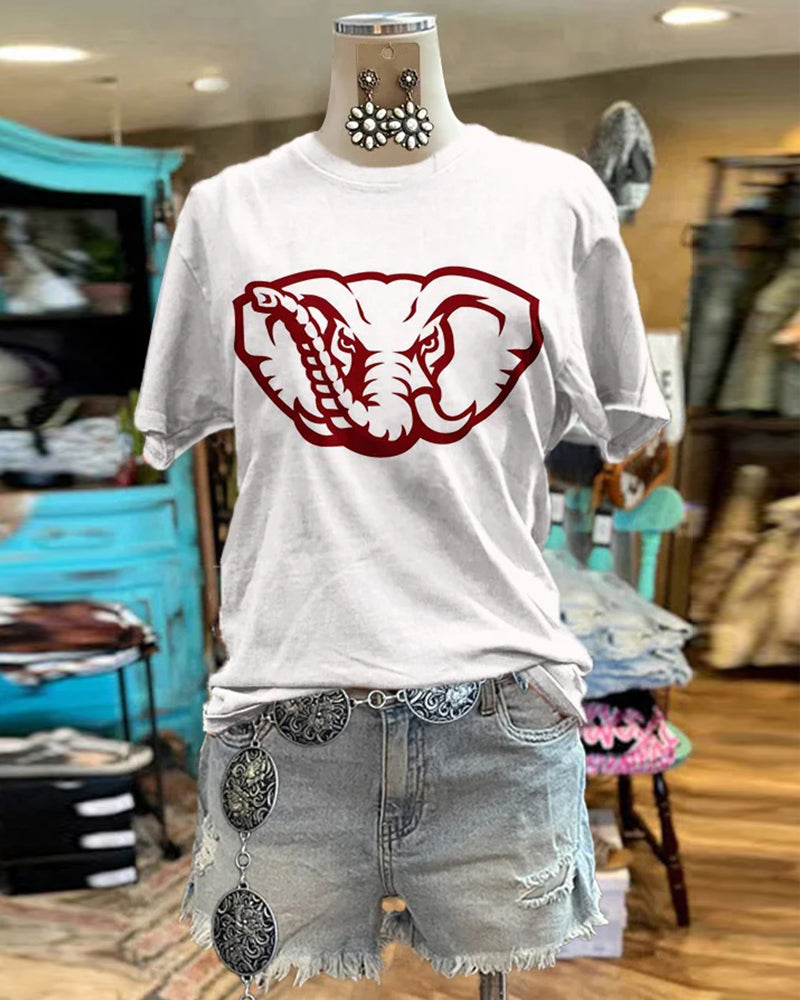 Cozy Gameday Alabama Print Top