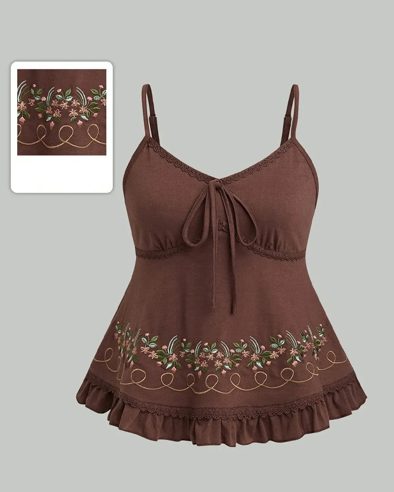 Women's Floral Embroidered Top