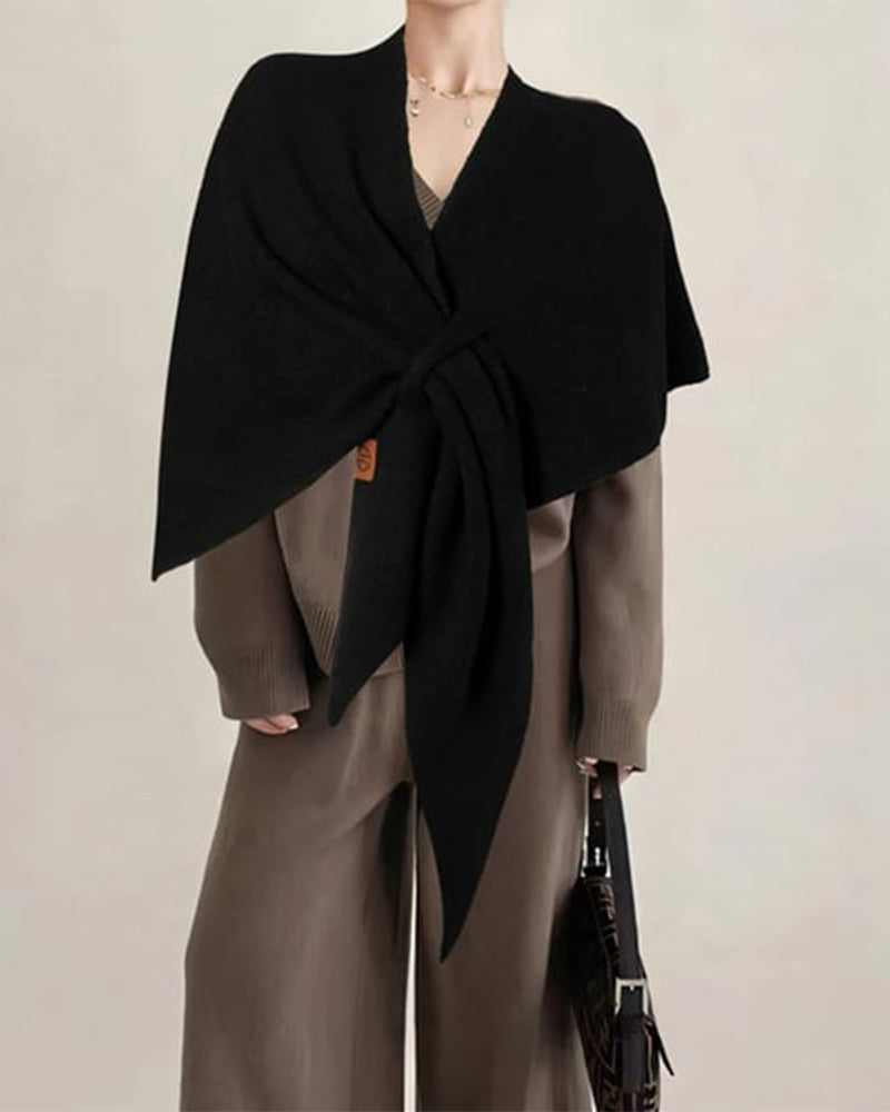Fashion Solid Triangle Shawl Cloak