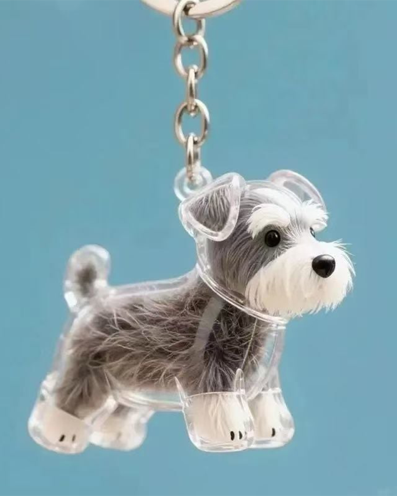 Dog Hair Keepsake Keychain - Memory Capsule Pendant