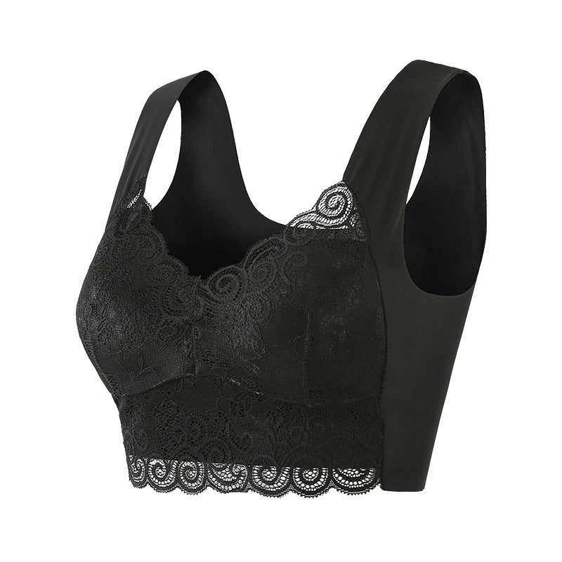 Seamless Push Up Wireless Lace Bra