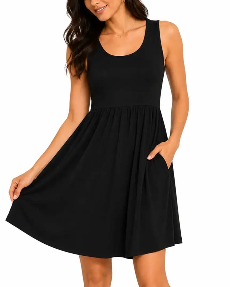 Sleeveless Loose A-Line Mini Dress