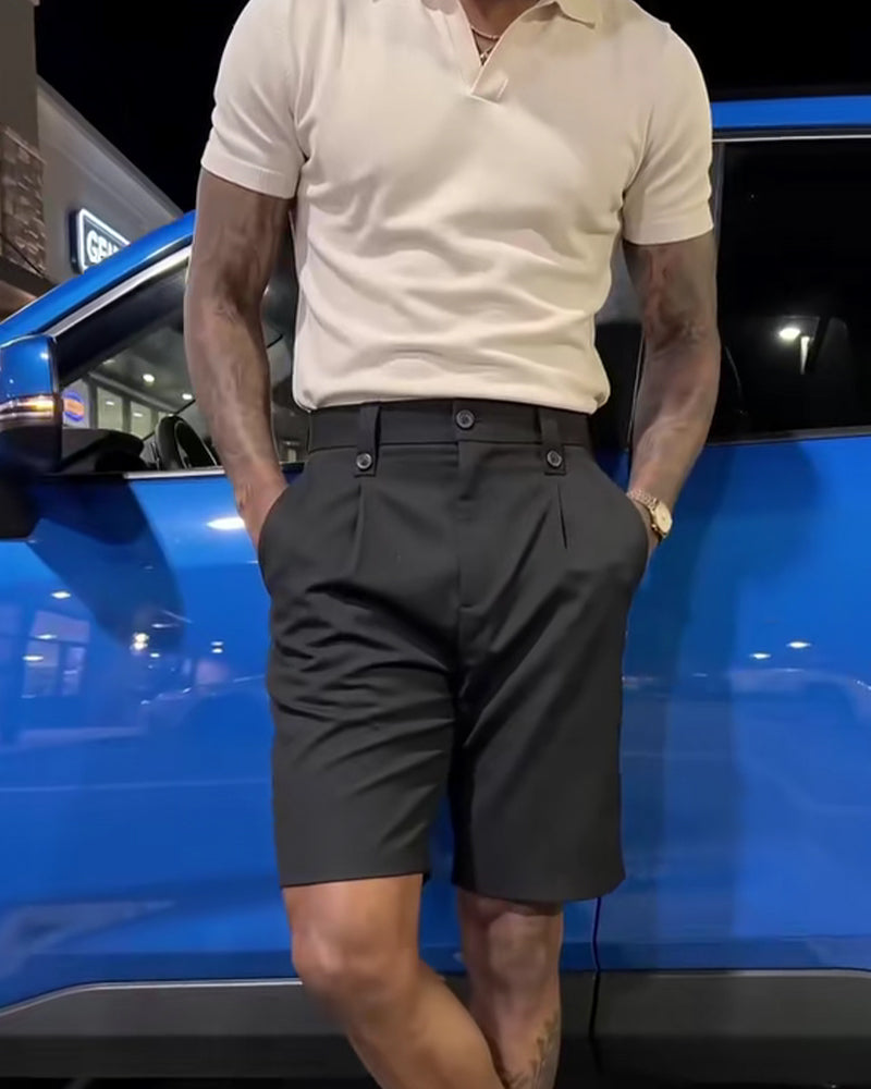 Casual Versatile Men's Suit Shorts