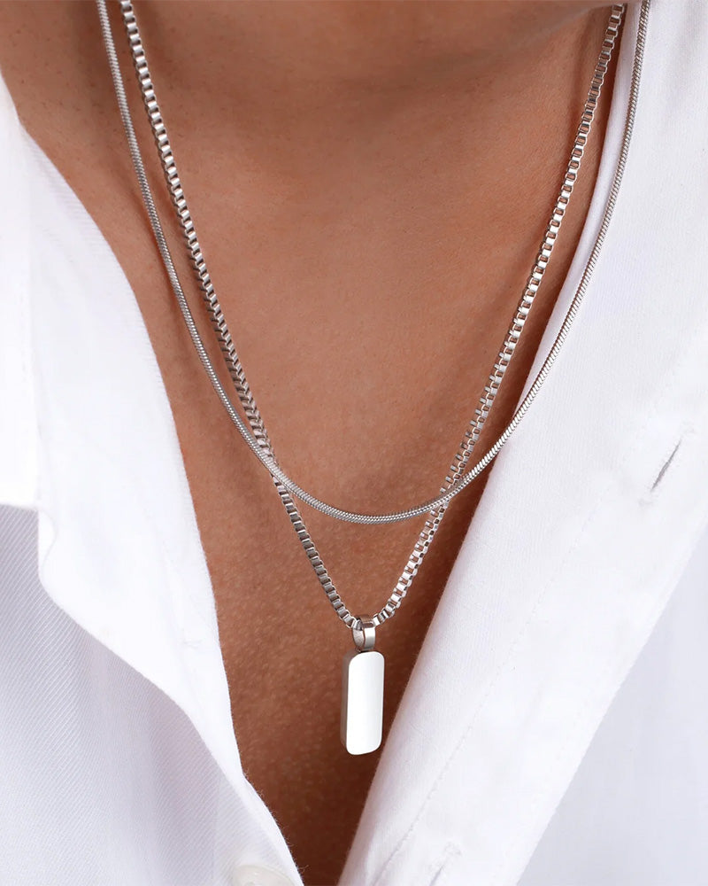 Minimal Pendant Necklace Duo