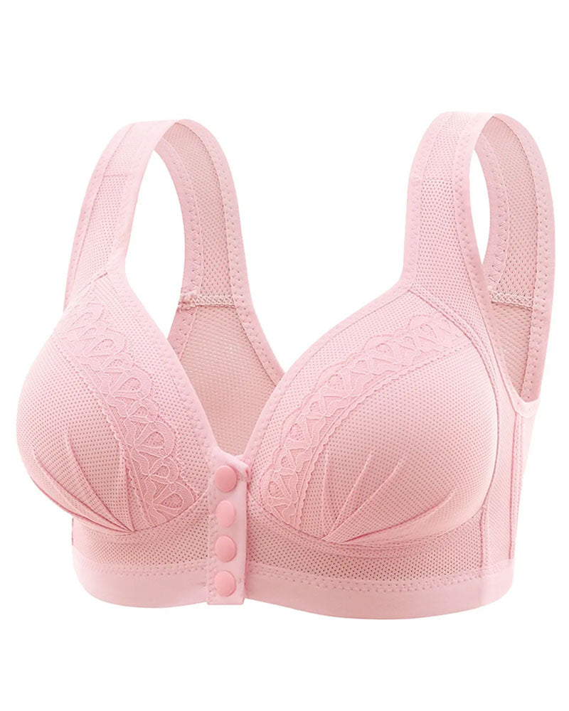 Front button breathable skin-friendly cotton bra