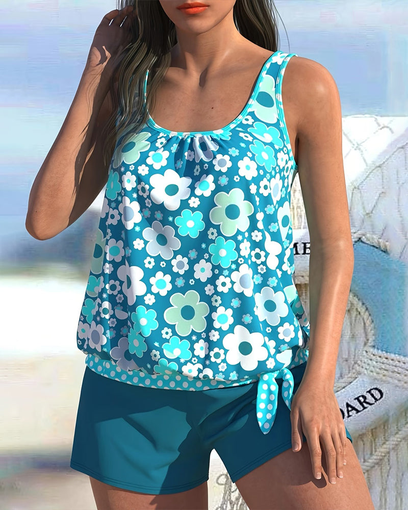 Xiaohua Boxer Split Tankini