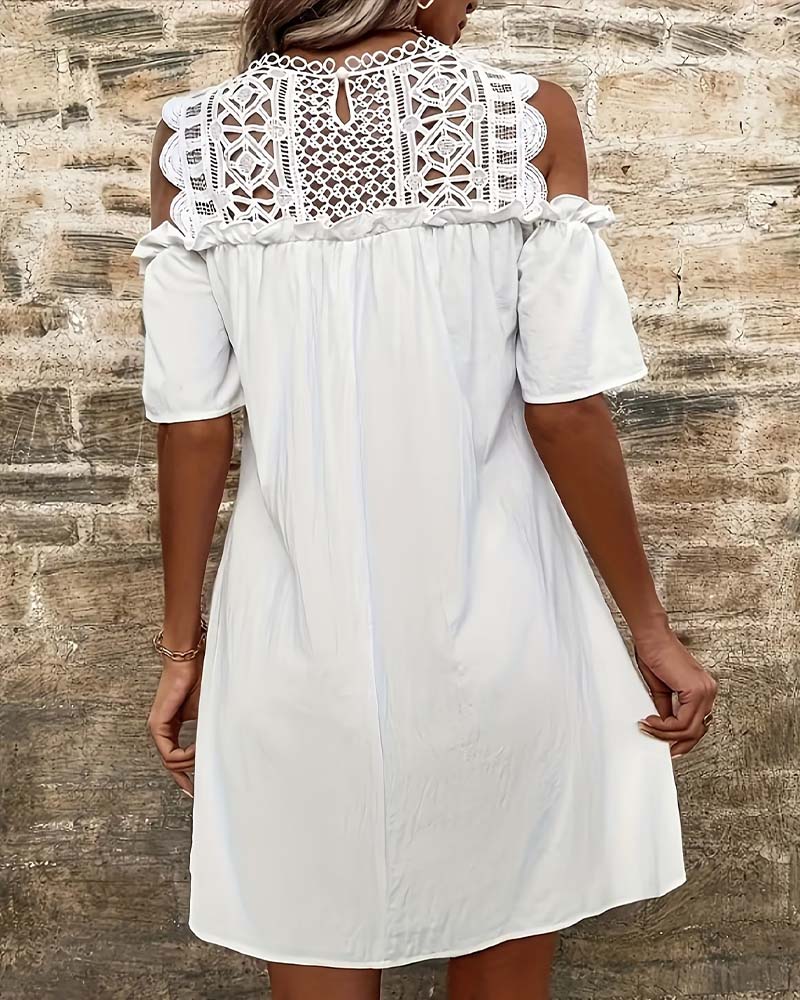 Cut-Out Off-Shoulder Short Dress