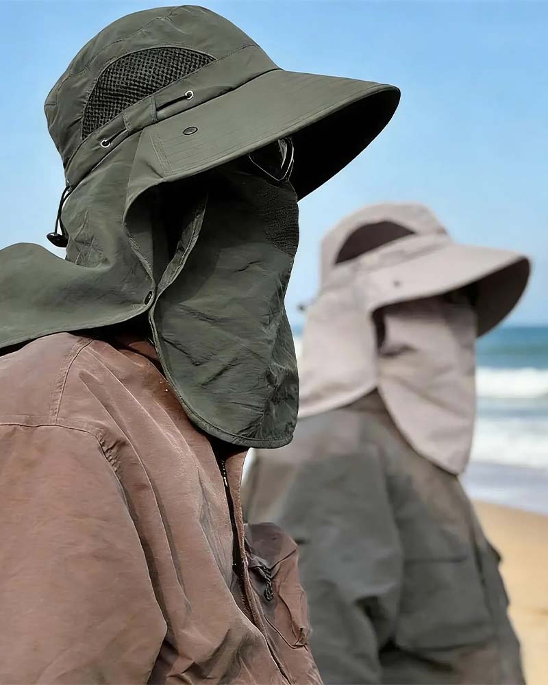 Face Covering Sun Protection Bucket Hat