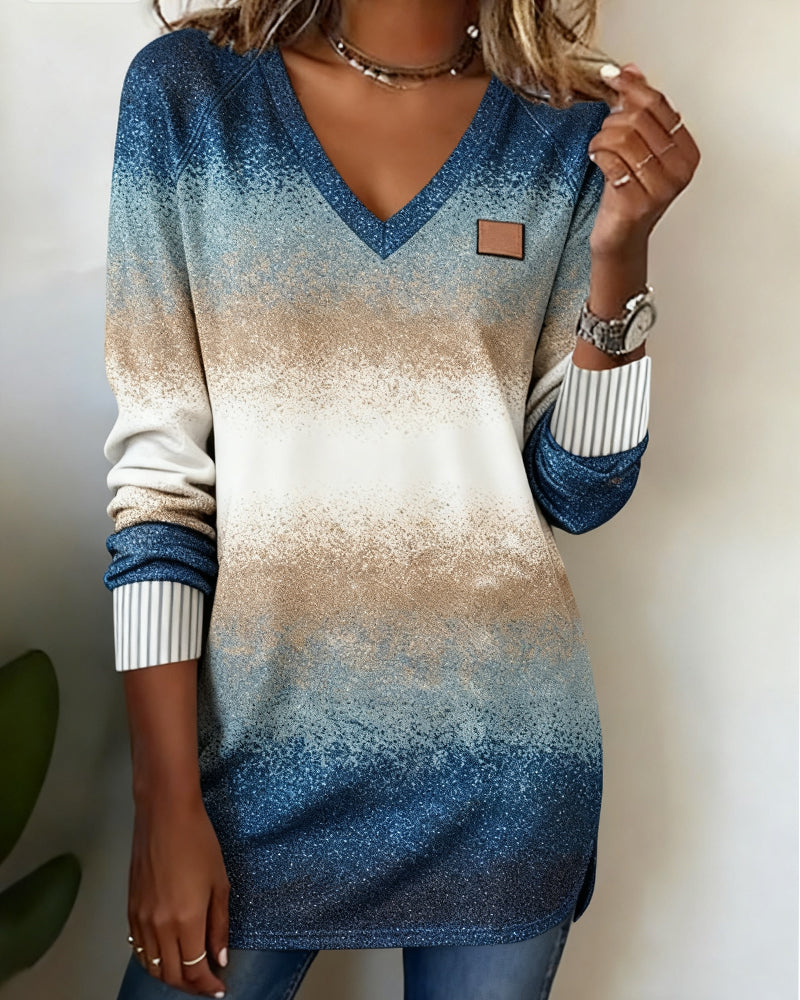 V-Neck Raglan Sleeve Top