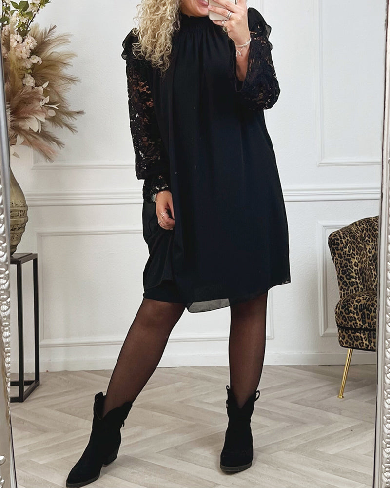 Elegant Lace Hollow Shift dress