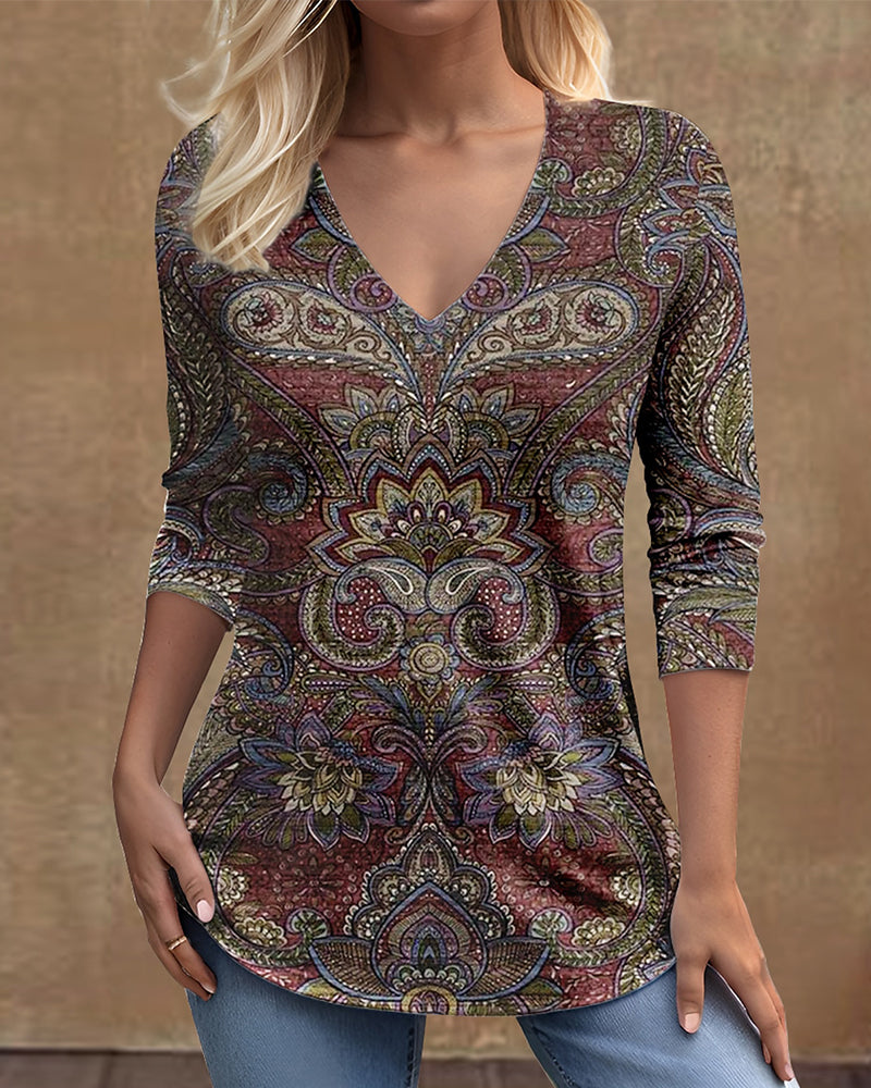 Versatile V-Neck Fashion Top