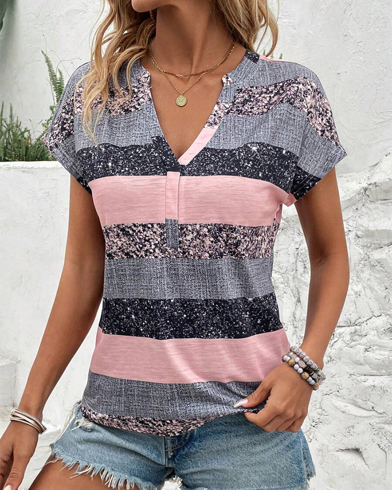 V-Neck Short-Sleeved T-Shirt