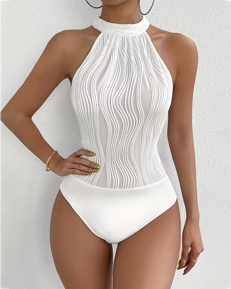 Sexy Halter-Neck One-Piece Swimsuit