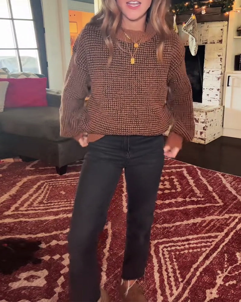 Comfortable Casual Long-Sleeved Pullover