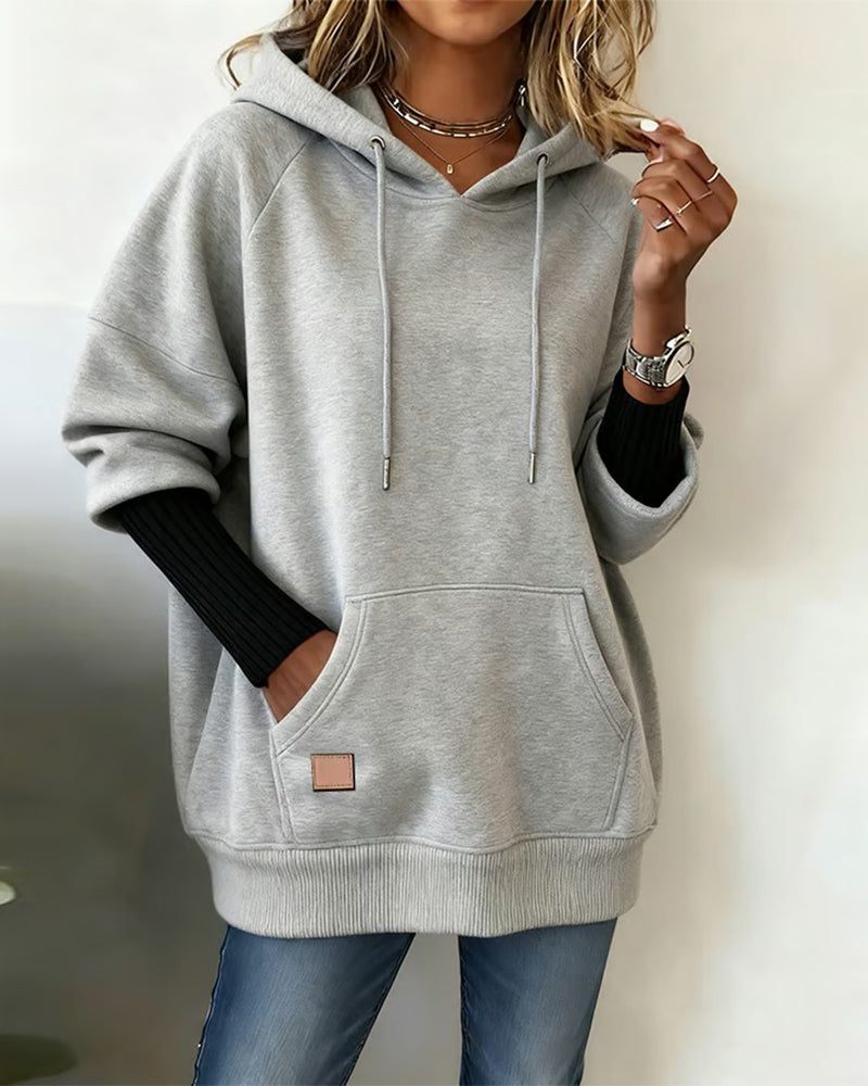 Loose Casual Hooded Sweatshirt