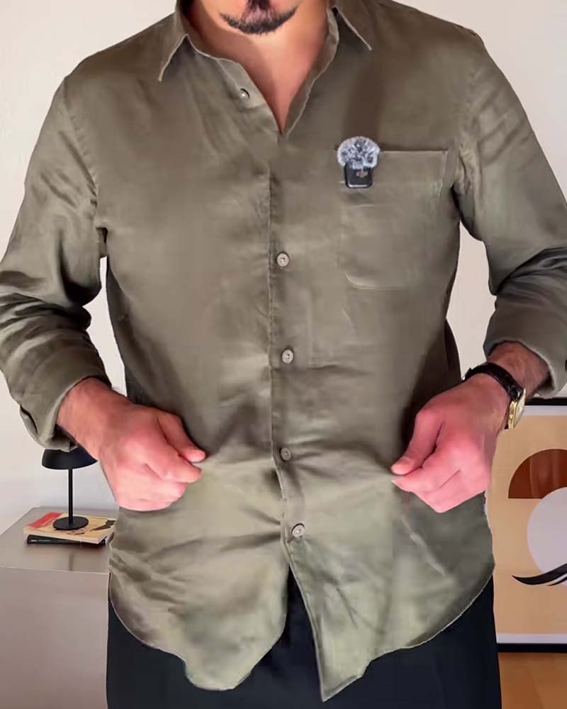 Men's Collared Pocket Shirt