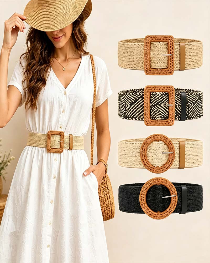 Boho Style Buckle Elastic Belt