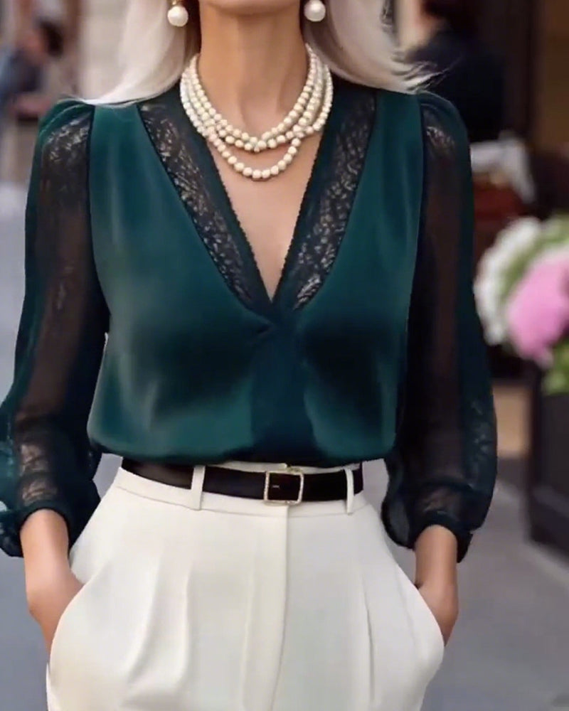 Sexy V-Neck Fashionable Shirt