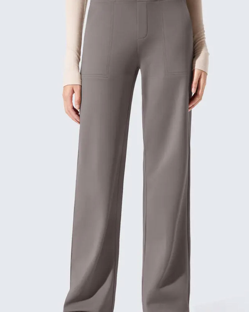 High-Waisted Pocket Wide-Leg Pants