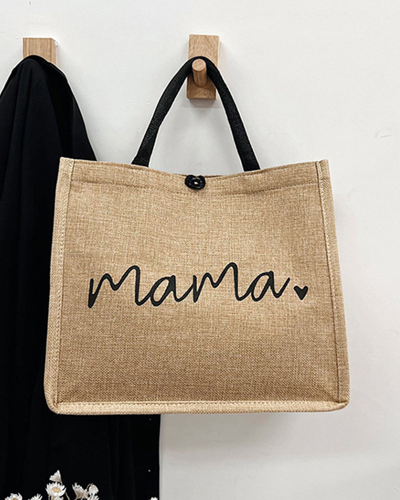 Portable Linen Large Capacity Shoulder Bag