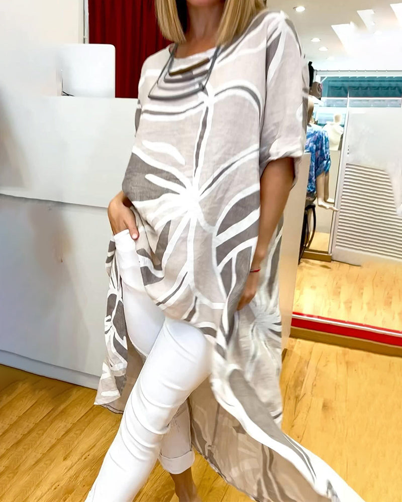 Loose irregular long top