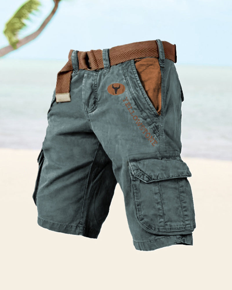 Men's multi-pocket tactical shorts