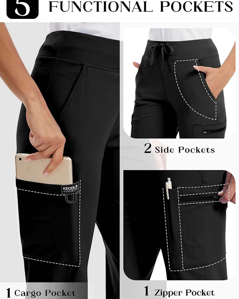 Double Pocket Slim Tie Casual Pants