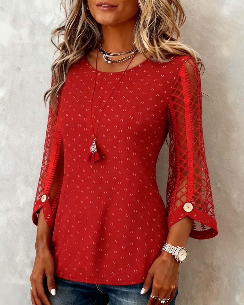 Elegant Lace Crochet Blouse