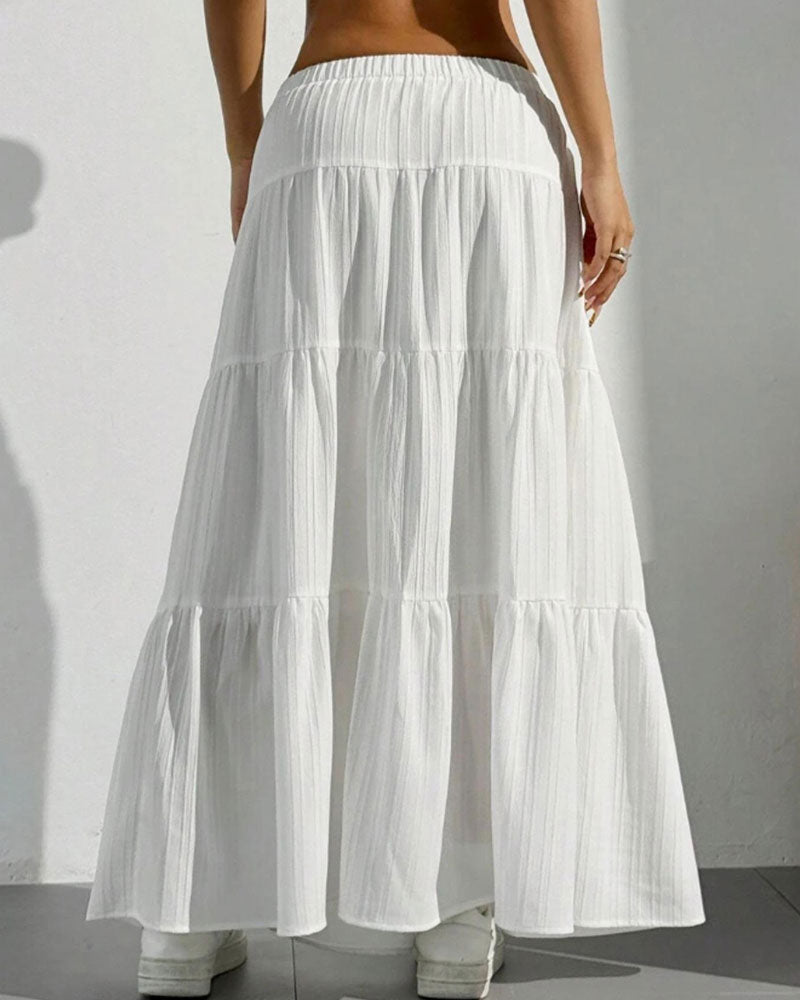 Wrap Tie Layered Skirt