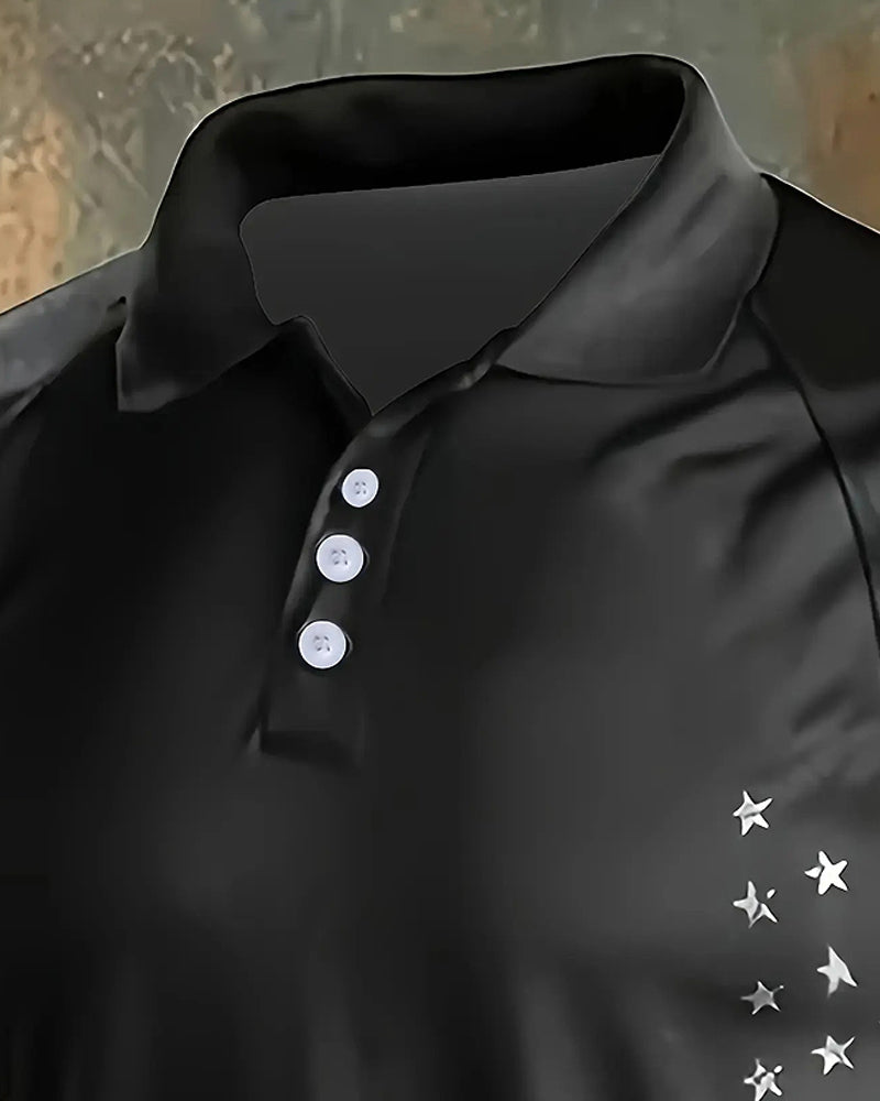 Men's Lapel Short Sleeve T-Shirt
