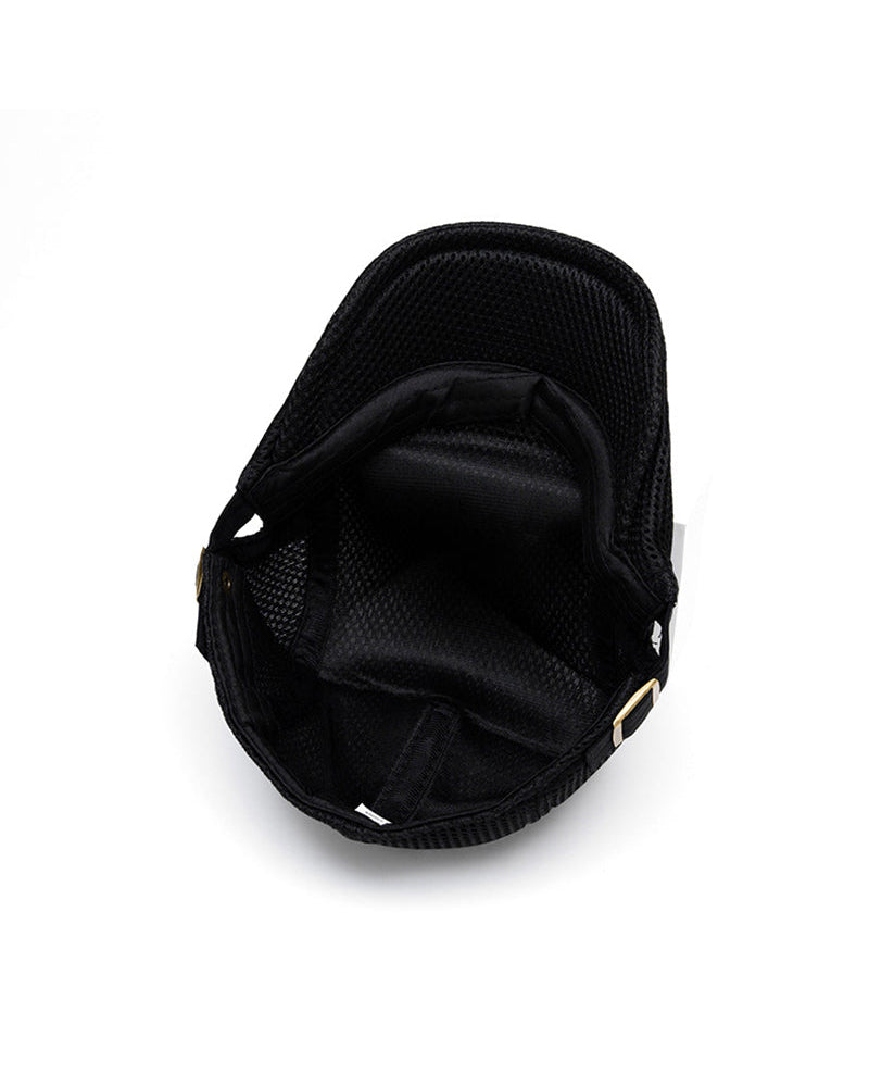 Men's Breathable Mesh Flat Cap - Adjustable Newsboy Ivy Beret Summer Hat