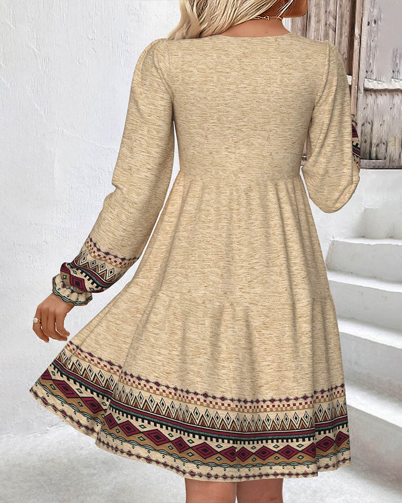 Crew Neck A-Line Dress