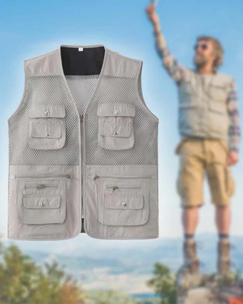 Multi-Pocket Mesh Vest